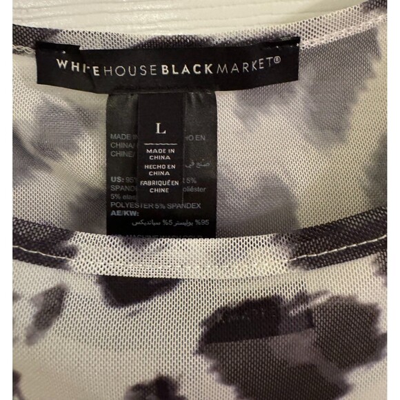 White House Black Market Shirt Sz. Large Leopard Long Sleeve Knit Blouse Top - Picture 3 of 10